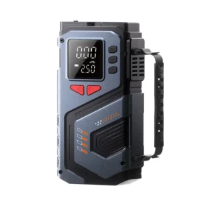 Emergency jump starter wireless vehicle air pump