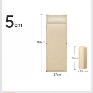 Automatically inflatable outdoor portable air mattress