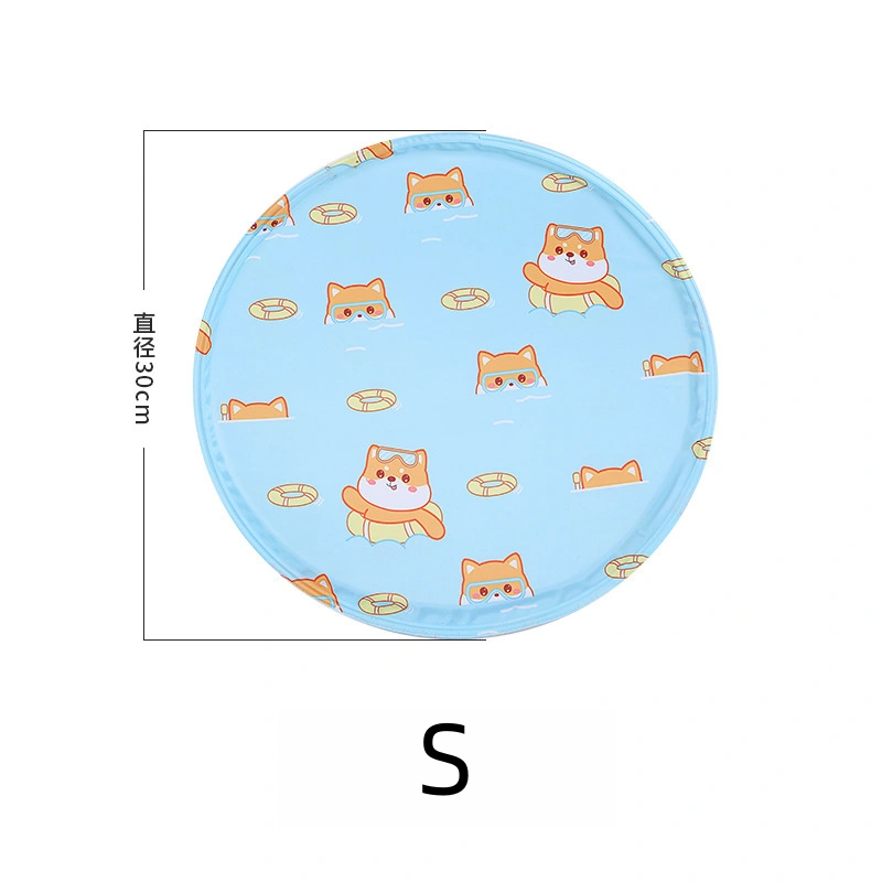 Summer Dog Cooling Mat (Round, Cartoon Design) - Image 4