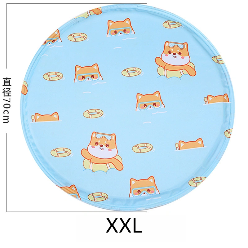 Summer Dog Cooling Mat (Round, Cartoon Design) - Image 16