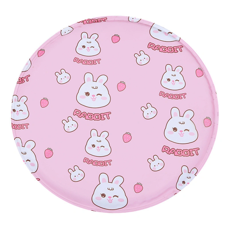 Summer Dog Cooling Mat (Round, Cartoon Design)