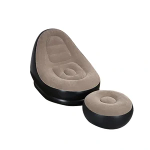 Lazy inflatable sofa with footstool