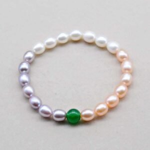 米珠三色红玛瑙 Pearl Bracelet