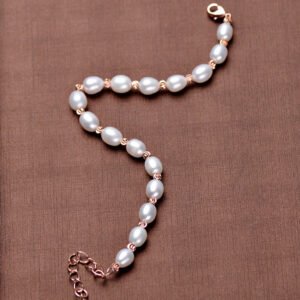 白色隔钻+5CM延长扣 Pearl Bracelet